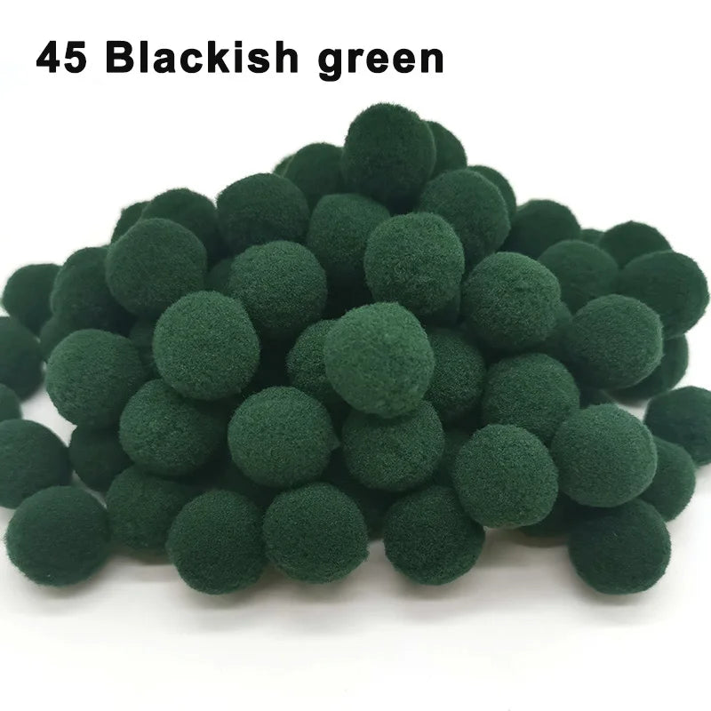 30-300Pcs Pom Poms Fluffy Soft Pompom Ball 8/10/15/20/25/30mm Handmade Sewing Craft DIY Kids Toy Christmas Weddinrg Decoration