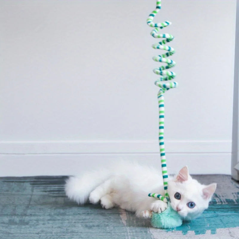 Cat Window Suction Cup Hanging Toy – Interactive Self-Play Teaser with Bell