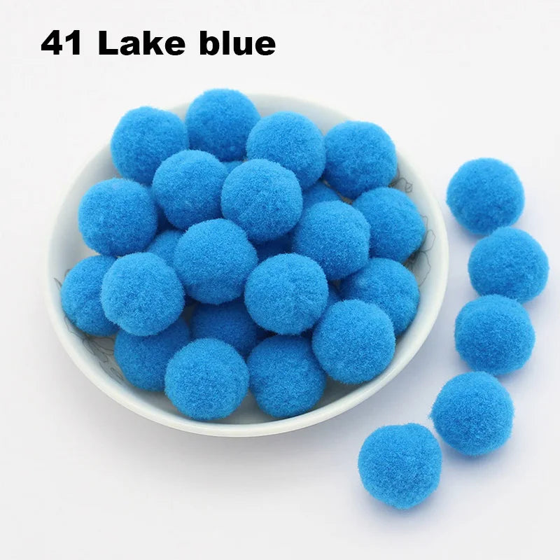 30-300Pcs Pom Poms Fluffy Soft Pompom Ball 8/10/15/20/25/30mm Handmade Sewing Craft DIY Kids Toy Christmas Weddinrg Decoration
