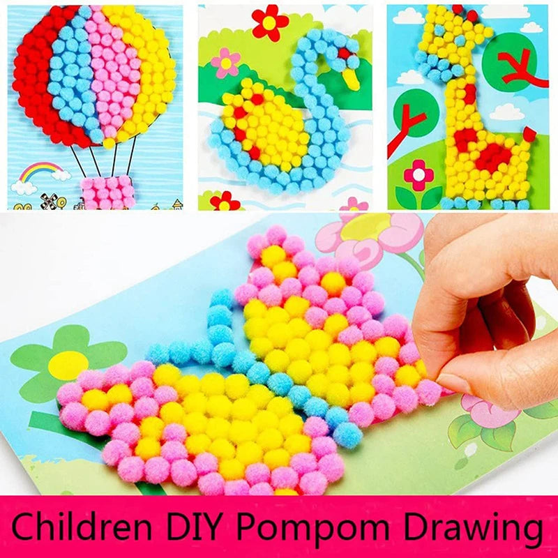 30-300Pcs Pom Poms Fluffy Soft Pompom Ball 8/10/15/20/25/30mm Handmade Sewing Craft DIY Kids Toy Christmas Weddinrg Decoration