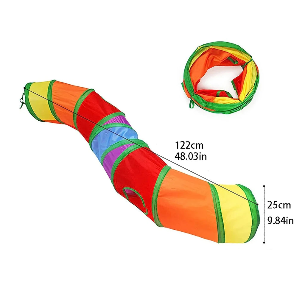 Foldable Cat Tunnel Tube Toy – Collapsible Play Tunnel for Indoor & Outdoor Cats
