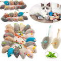 Catnip Faux Fur Rattle Mouse Cat Toy – Plush Mice for Indoor Cats (3–200 pcs)