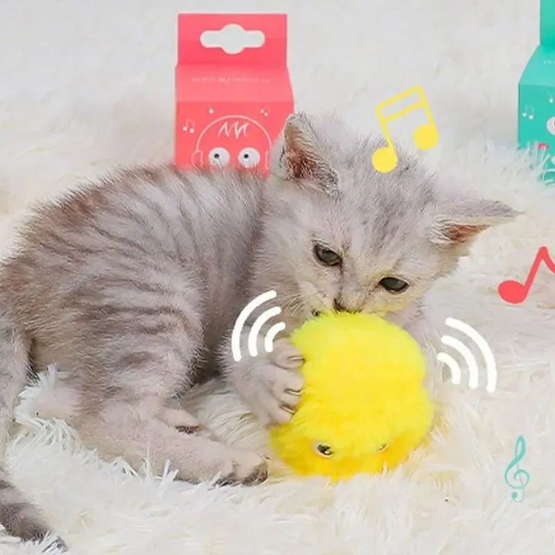 Interactive Sound Cat Ball Toy – Catnip Plush & EVA Balls for Indoor Cats