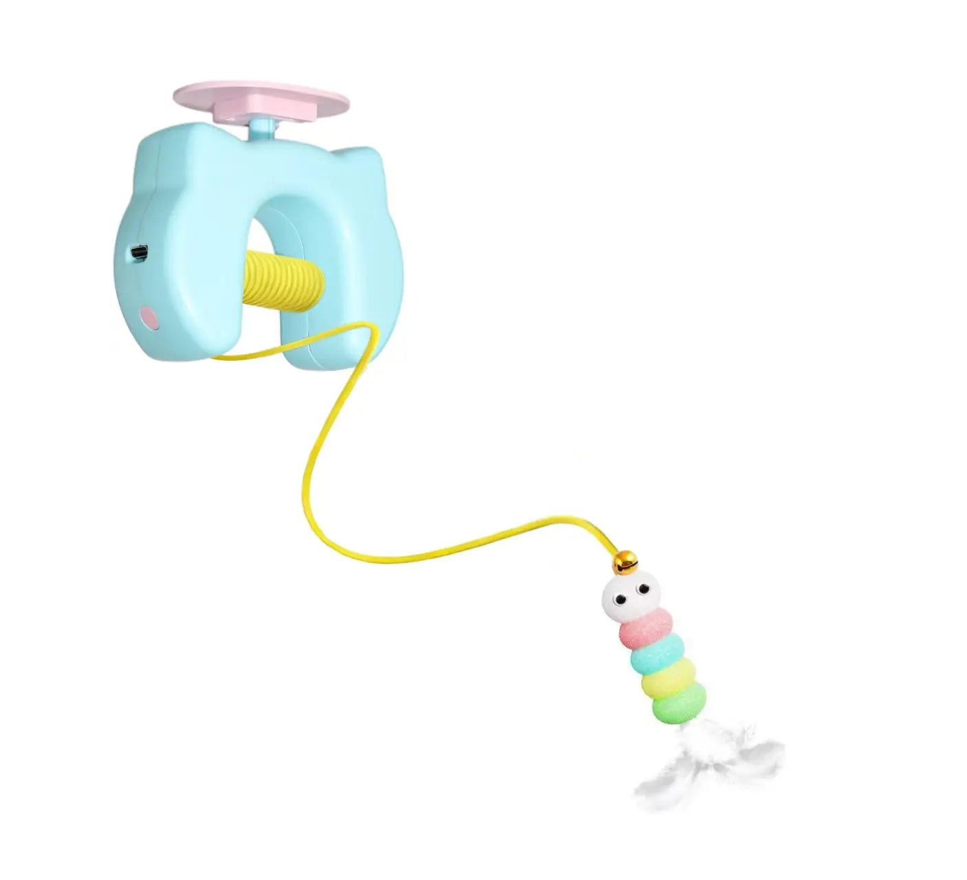 Electric Door Hanging Cat Toy – Auto Swing Feather with 2 Ropes for Self-Play & Cat Teasing