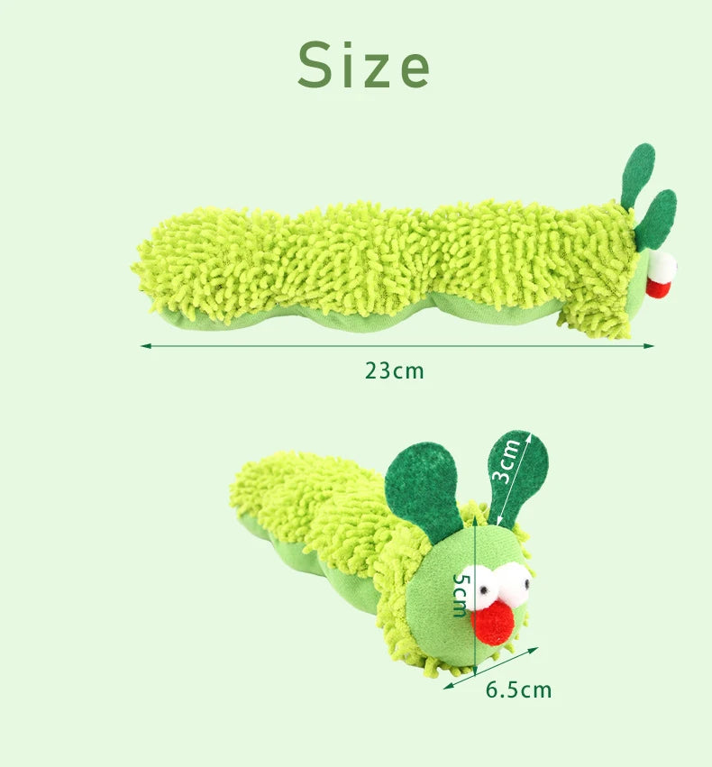 Caterpillar Catnip & Silvervine Cat Chew Toy – Molar Teaser for Kitten Dental Health
