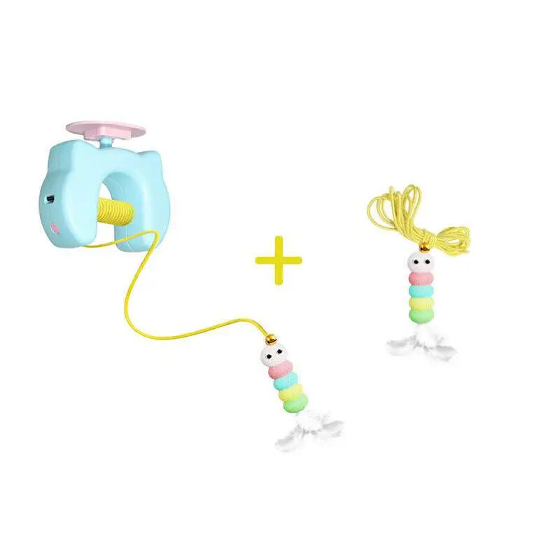 Smart Electric Yoyo Cat Toy – Auto Swing Feather & Caterpillar for Self-Play Kittens
