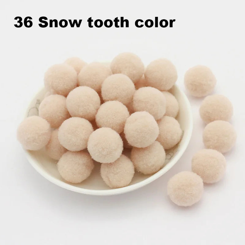 30-300Pcs Pom Poms Fluffy Soft Pompom Ball 8/10/15/20/25/30mm Handmade Sewing Craft DIY Kids Toy Christmas Weddinrg Decoration
