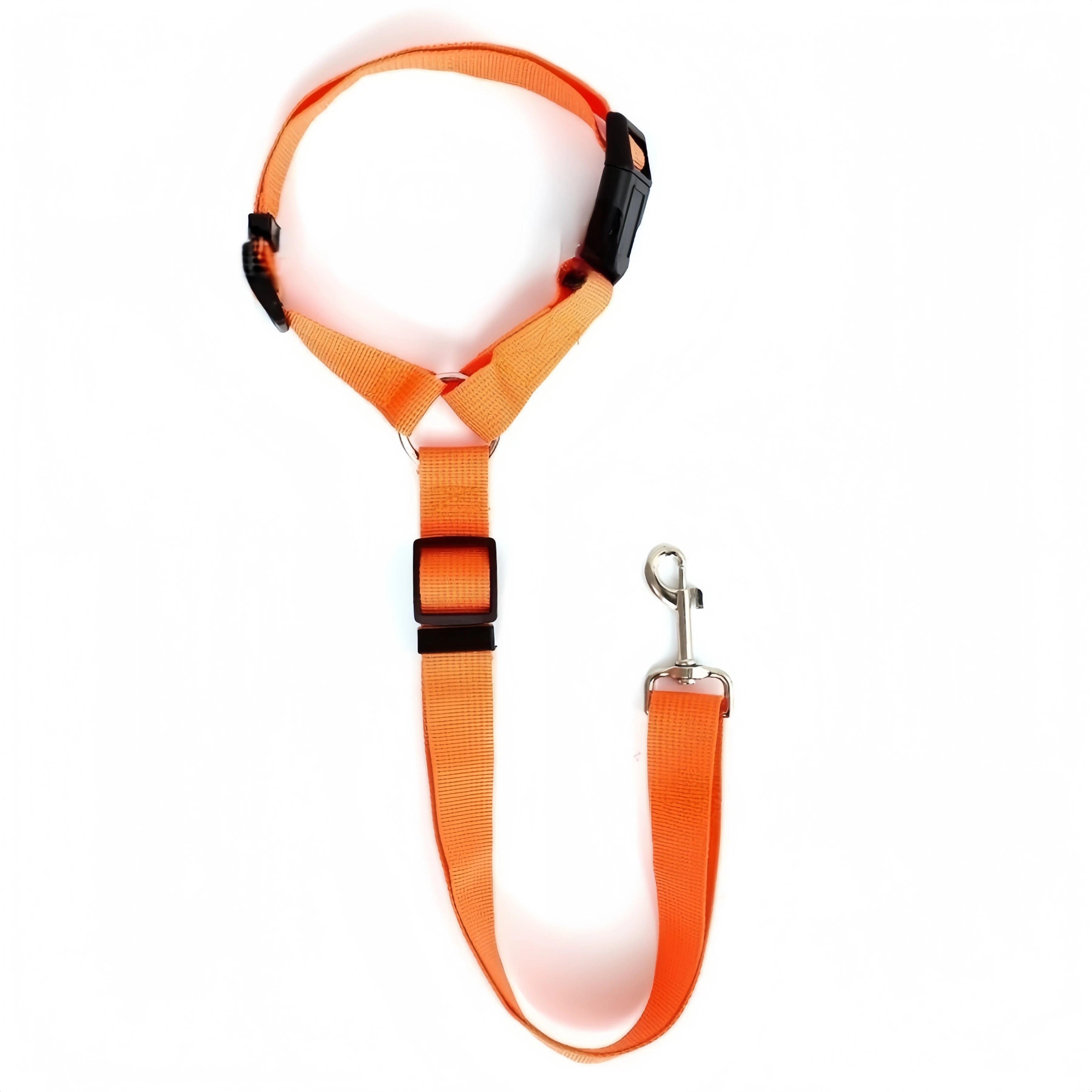 2-in-1 Pet Car Seat Belt & Dog Harness – Adjustable Nylon Safety Leash for Dogs