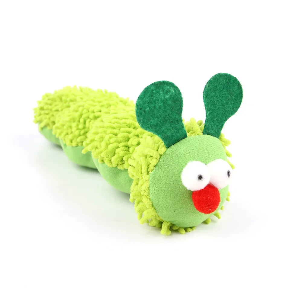 Caterpillar Catnip & Silvervine Cat Chew Toy – Molar Teaser for Kitten Dental Health