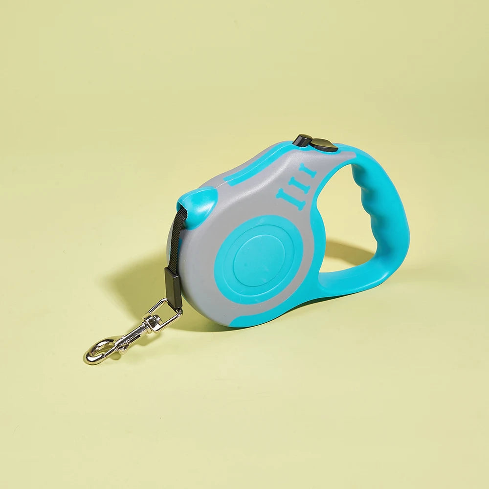 Retractable Dog Leash – Strong Nylon, 3m & 5m, for Small to Large Dogs & Cats