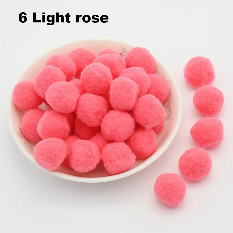 30-300Pcs Pom Poms Fluffy Soft Pompom Ball 8/10/15/20/25/30mm Handmade Sewing Craft DIY Kids Toy Christmas Weddinrg Decoration