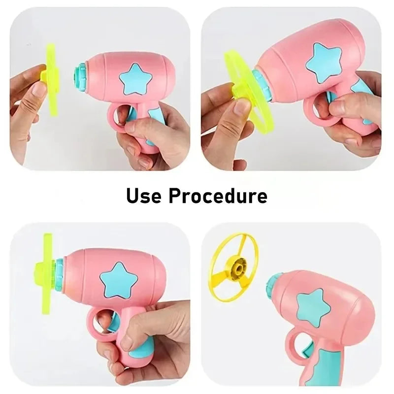 Mini Flying Disc Launcher Cat Toy – Interactive Shooting Gun for Kitten Chase & Fetch Games