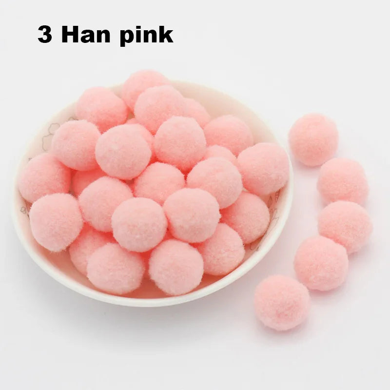 30-300Pcs Pom Poms Fluffy Soft Pompom Ball 8/10/15/20/25/30mm Handmade Sewing Craft DIY Kids Toy Christmas Weddinrg Decoration