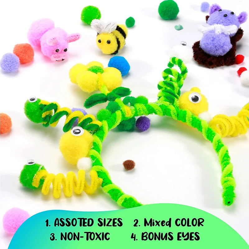 30-300Pcs Pom Poms Fluffy Soft Pompom Ball 8/10/15/20/25/30mm Handmade Sewing Craft DIY Kids Toy Christmas Weddinrg Decoration