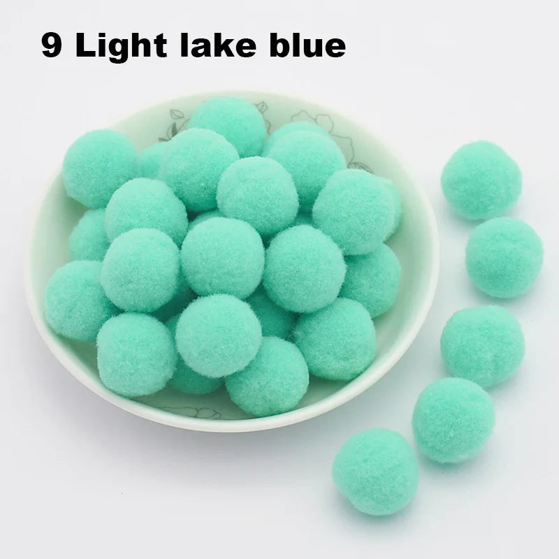 30-300Pcs Pom Poms Fluffy Soft Pompom Ball 8/10/15/20/25/30mm Handmade Sewing Craft DIY Kids Toy Christmas Weddinrg Decoration