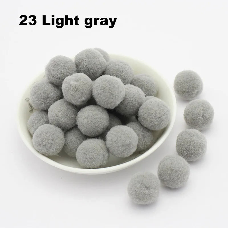 30-300Pcs Pom Poms Fluffy Soft Pompom Ball 8/10/15/20/25/30mm Handmade Sewing Craft DIY Kids Toy Christmas Weddinrg Decoration
