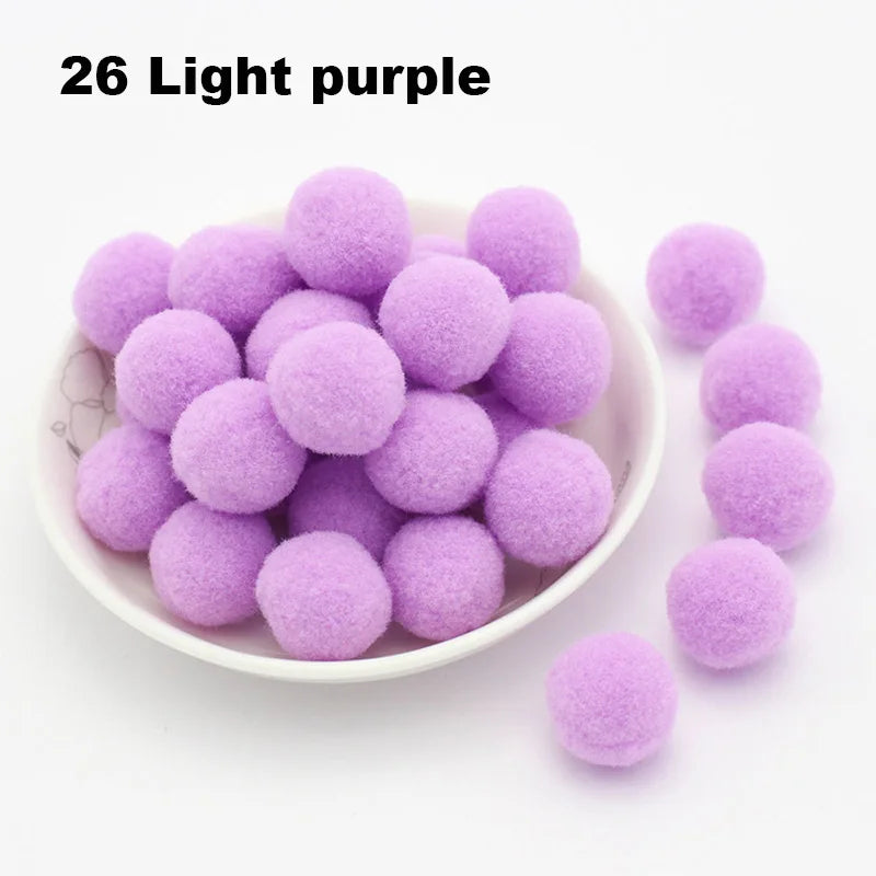 30-300Pcs Pom Poms Fluffy Soft Pompom Ball 8/10/15/20/25/30mm Handmade Sewing Craft DIY Kids Toy Christmas Weddinrg Decoration