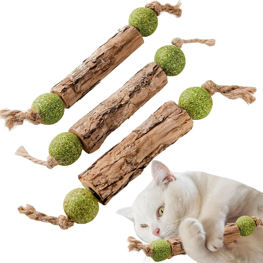 Natural Catnip & Silvervine Molar Sticks for Cats