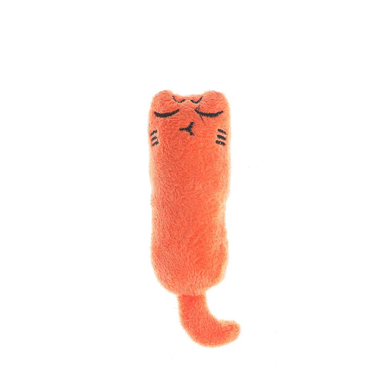 Mini Catnip Plush Squeaky Cat Chew Toy – Teeth Grinding Kitten Toy with Sound Paper