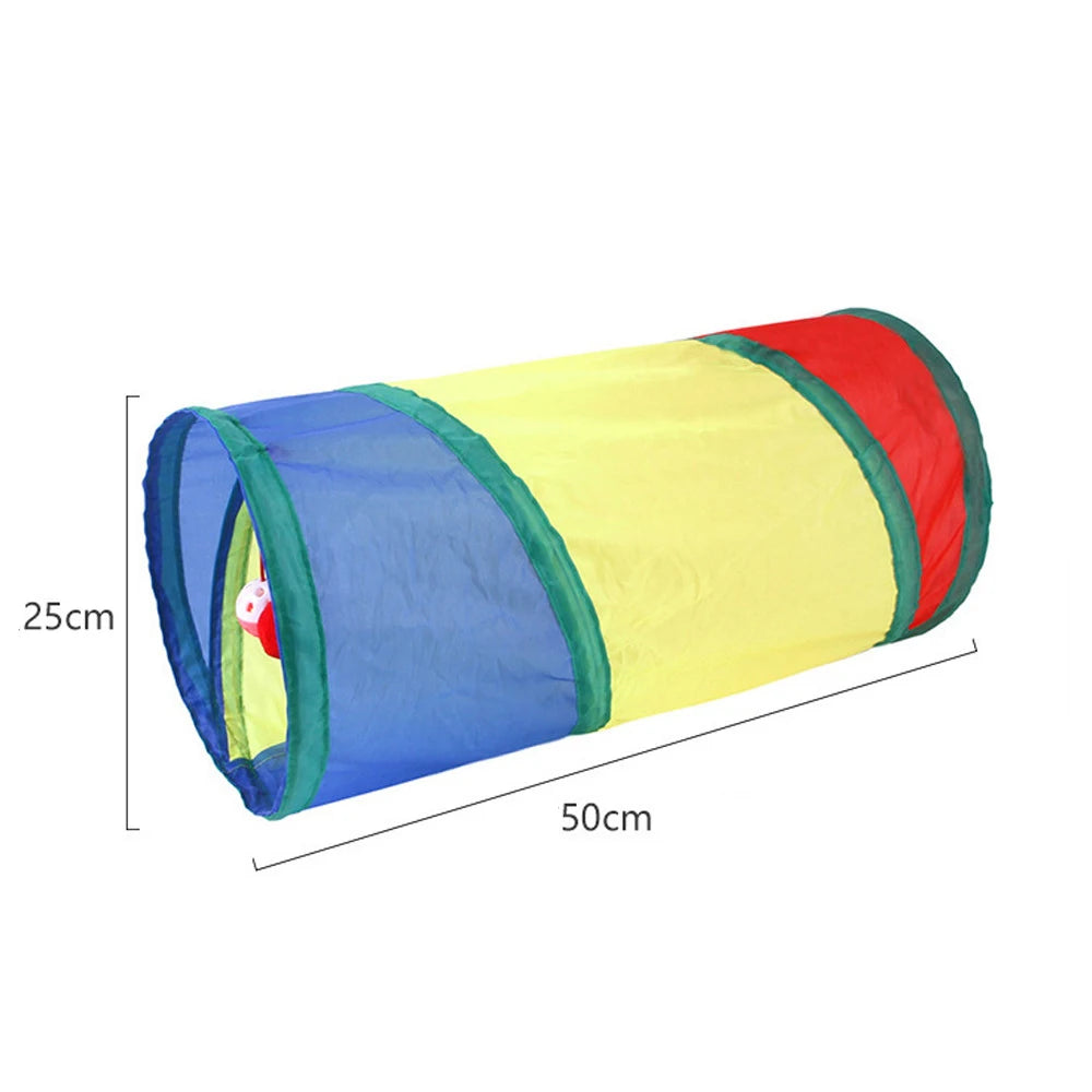 Foldable Cat Tunnel Tube Toy – Collapsible Play Tunnel for Indoor & Outdoor Cats