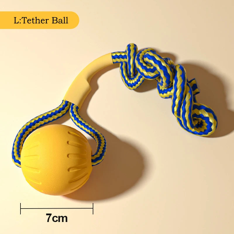 EVA Durable Dog Toy Set – Flying Disc, Ball & Tug Rope for Puppies & Adult Dogs (4 Pack)