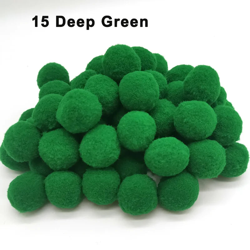 30-300Pcs Pom Poms Fluffy Soft Pompom Ball 8/10/15/20/25/30mm Handmade Sewing Craft DIY Kids Toy Christmas Weddinrg Decoration