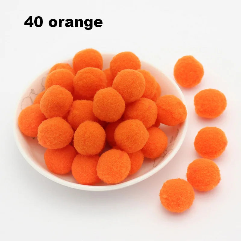 30-300Pcs Pom Poms Fluffy Soft Pompom Ball 8/10/15/20/25/30mm Handmade Sewing Craft DIY Kids Toy Christmas Weddinrg Decoration