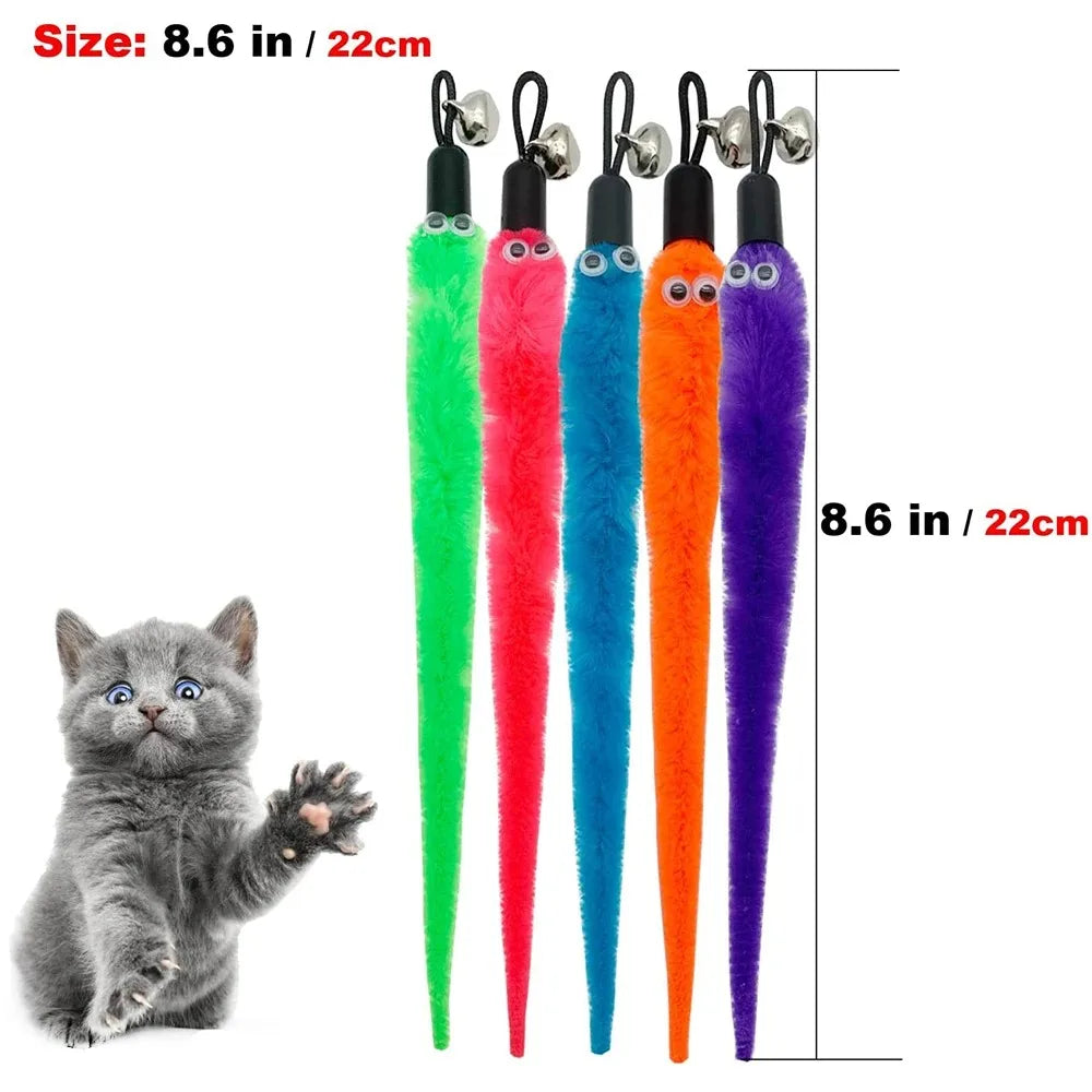Cat Wand Refills – Replacement Worm Attachments for Interactive Cat Teaser Wands (5–50 pcs)