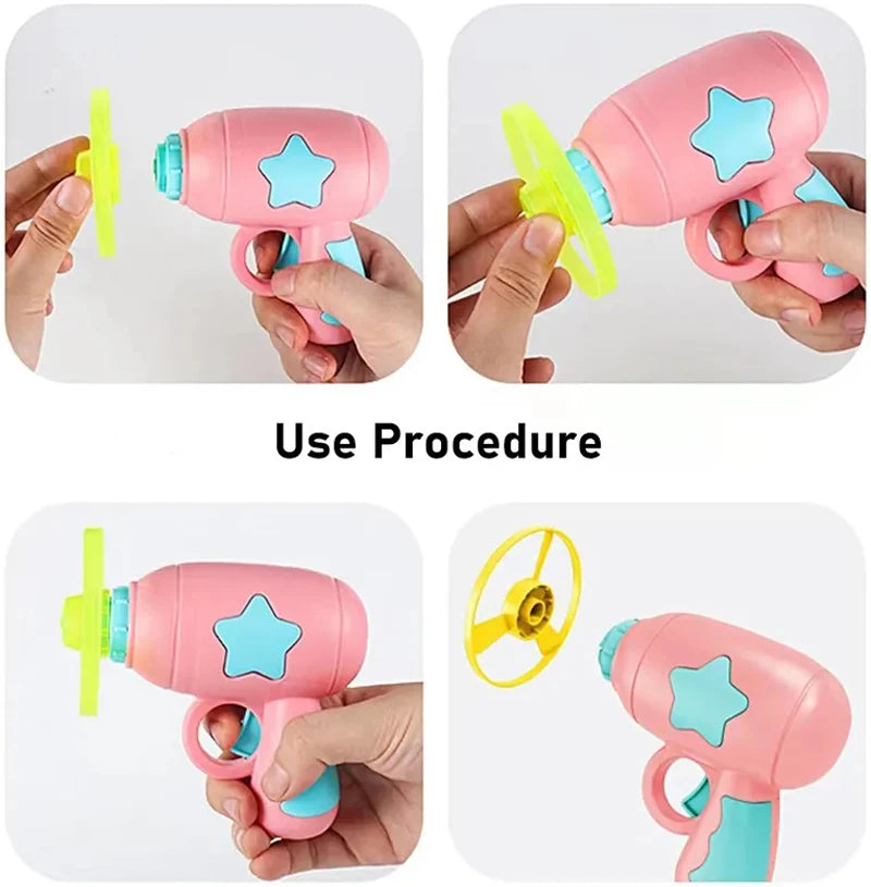 Mini Flying Disc Launcher Cat Toy – Interactive Shooting Gun for Kitten Chase & Fetch Games