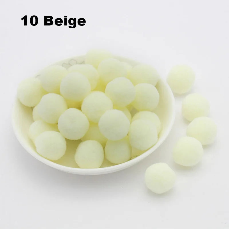 30-300Pcs Pom Poms Fluffy Soft Pompom Ball 8/10/15/20/25/30mm Handmade Sewing Craft DIY Kids Toy Christmas Weddinrg Decoration