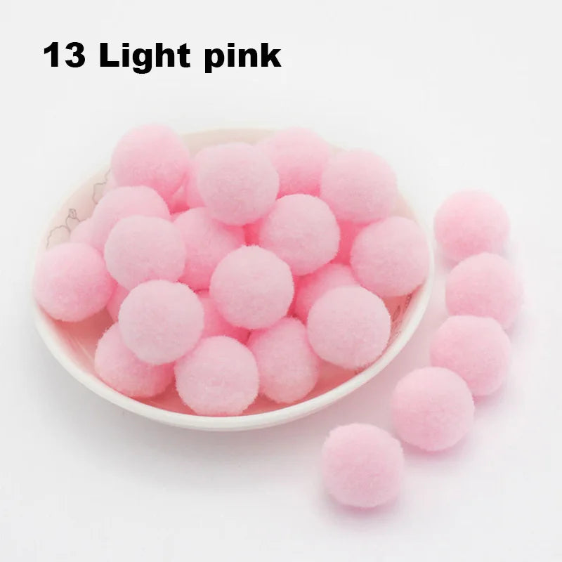 30-300Pcs Pom Poms Fluffy Soft Pompom Ball 8/10/15/20/25/30mm Handmade Sewing Craft DIY Kids Toy Christmas Weddinrg Decoration
