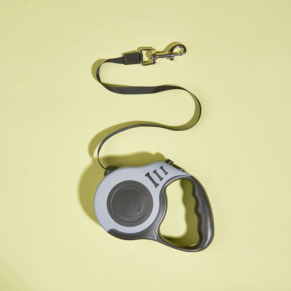 Retractable Dog Leash – Strong Nylon, 3m & 5m, for Small to Large Dogs & Cats