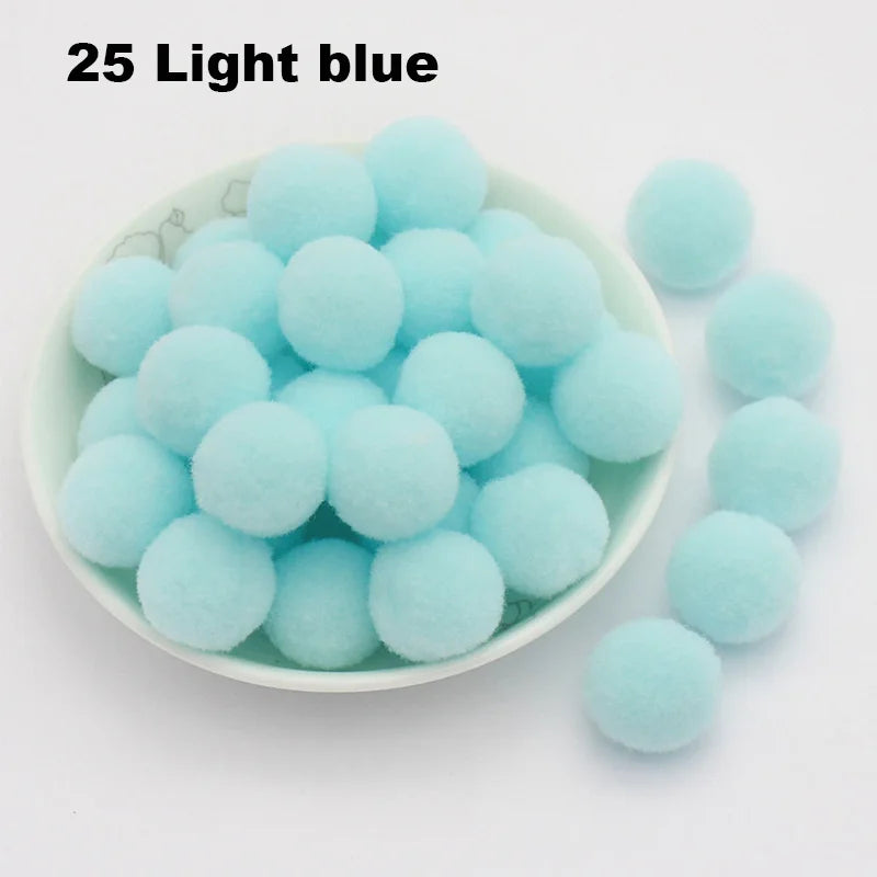 30-300Pcs Pom Poms Fluffy Soft Pompom Ball 8/10/15/20/25/30mm Handmade Sewing Craft DIY Kids Toy Christmas Weddinrg Decoration
