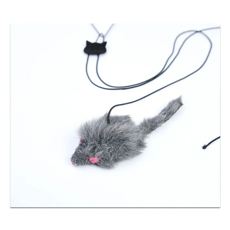 Door Hanging Plush Cat Toy – Stress Relief Kitten Teaser for Living Room Play